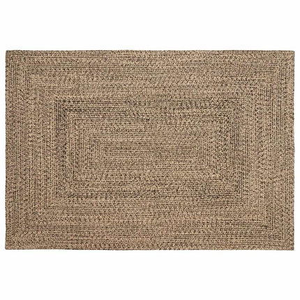 Områdetæpper Naturfarvet og sort 120 x 170 cm Jute