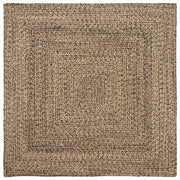 Områdetæpper Naturfarvet og sort 160 x 160 cm Jute