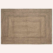 Områdetæpper Naturfarvet og sort 240 x 340 cm Jute