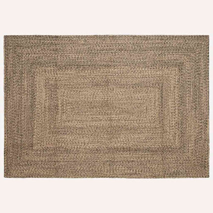 Område tæppe Naturfarvet og sort 240 x 340 cm Jute