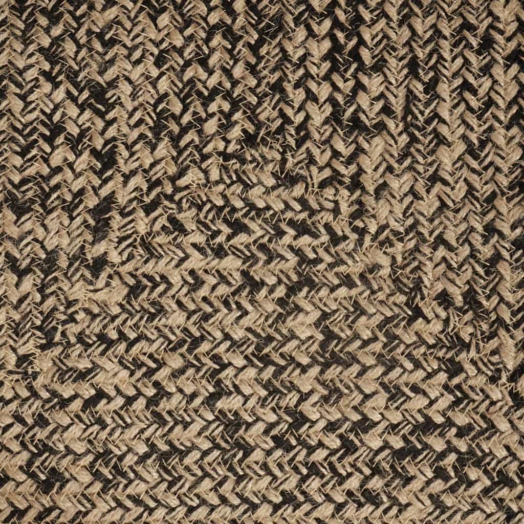 Områdetæpper Naturfarvet og sort 240 x 340 cm Jute
