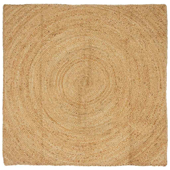 Områdetæpper Naturfarvet 160 x 160 cm Jute
