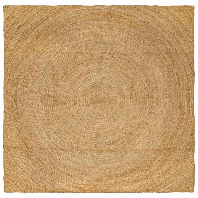 Områdetæpper Naturfarvet 240 x 240 cm Jute