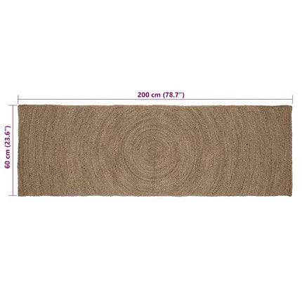 Områdetæpper Grå 60 x 200 cm Jute