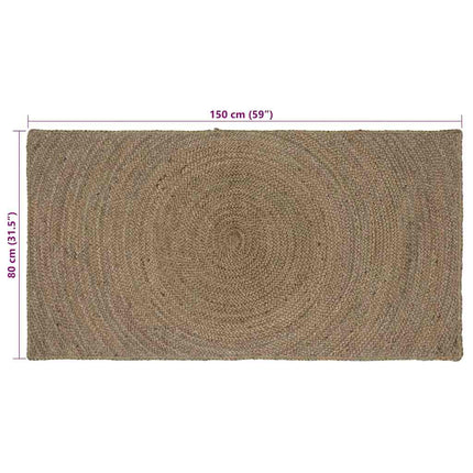 Områdetæpper Grå 80 x 150 cm Jute