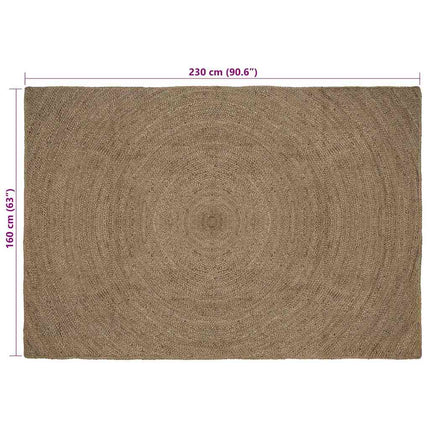 Områdetæpper Grå 160 x 230 cm Jute