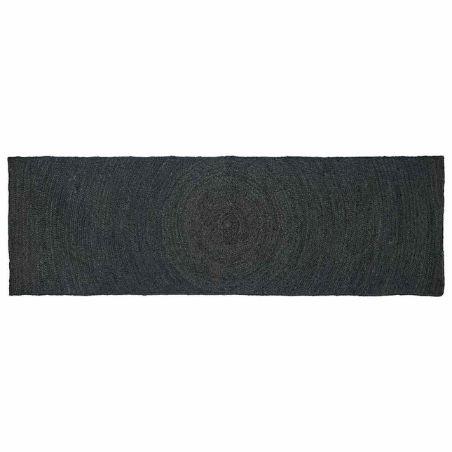 Områdetæpper Mørkegrå 80 x 200 cm Jute