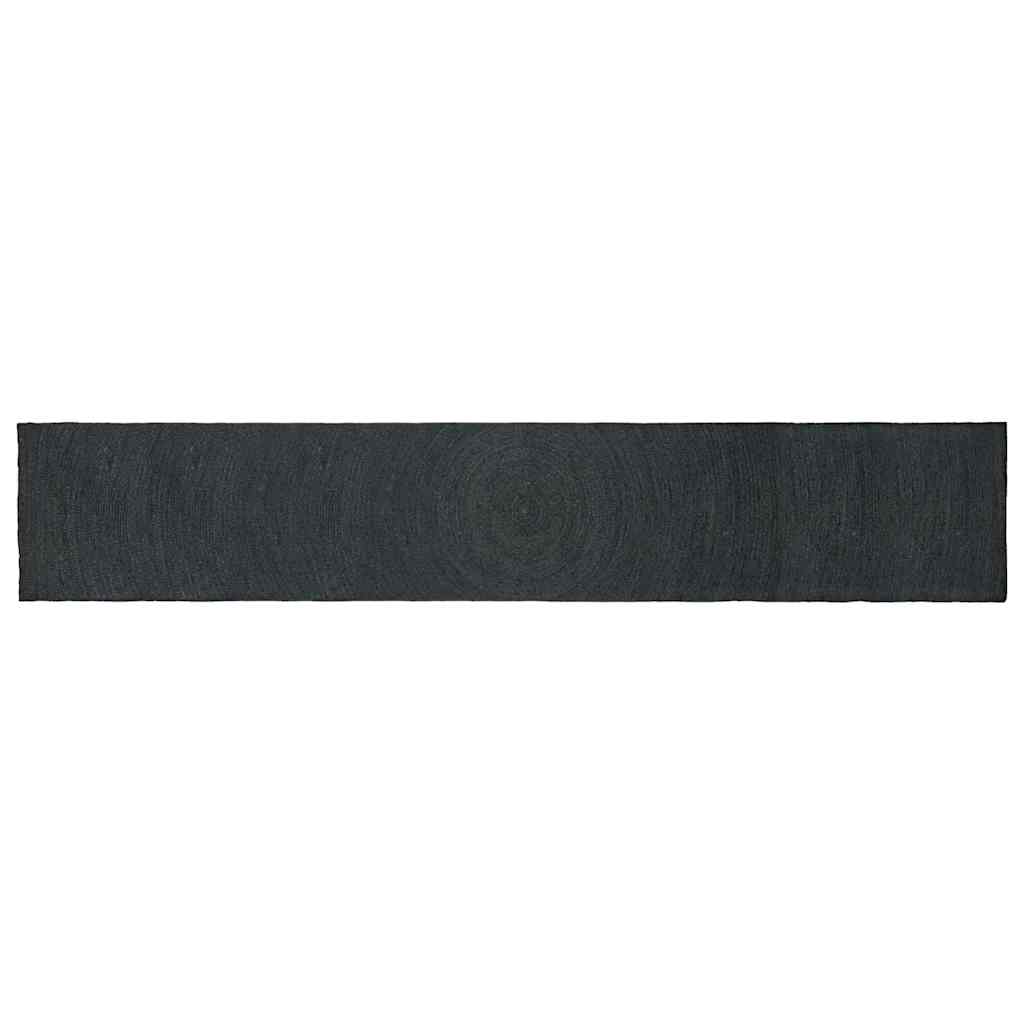 Områdetæpper Mørkegrå 80 x 400 cm Jute