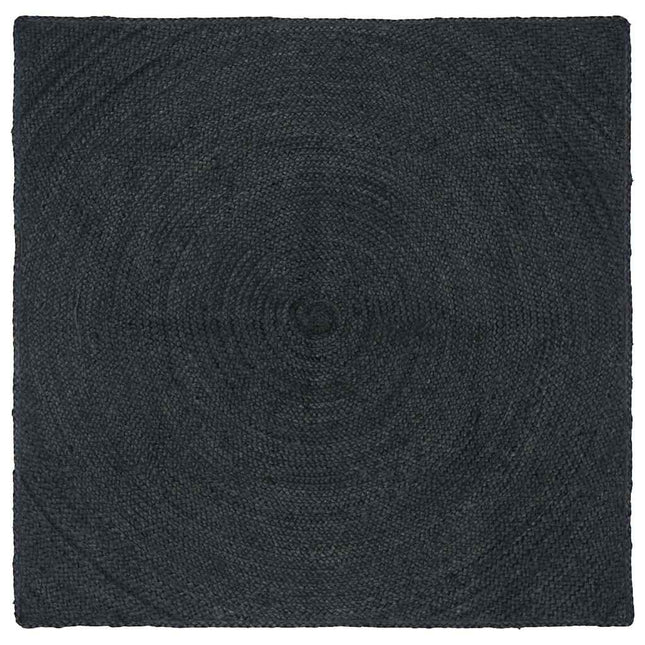 Områdetæpper Mørkegrå 160 x 160 cm Jute