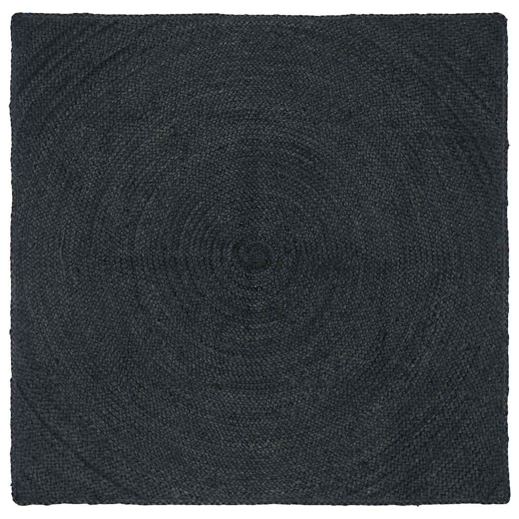 Områdetæpper Mørkegrå 160 x 160 cm Jute