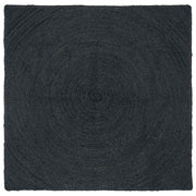 Områdetæpper Mørkegrå 160 x 160 cm Jute