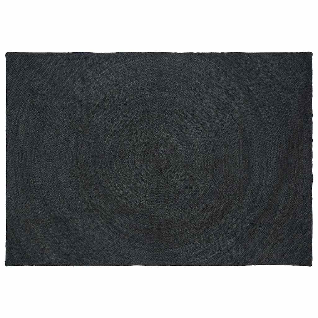 Områdetæpper Rektangulær Mørkegrå 160 x 230 cm Jute