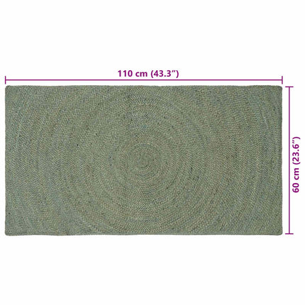 Områdetæpper Olivengrøn 60 x 110 cm Jute