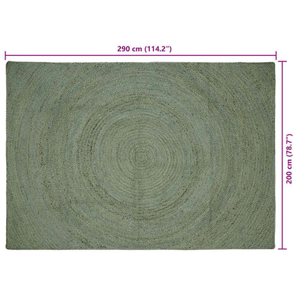 Områdetæpper Olivengrøn 200 x 290 cm Jute