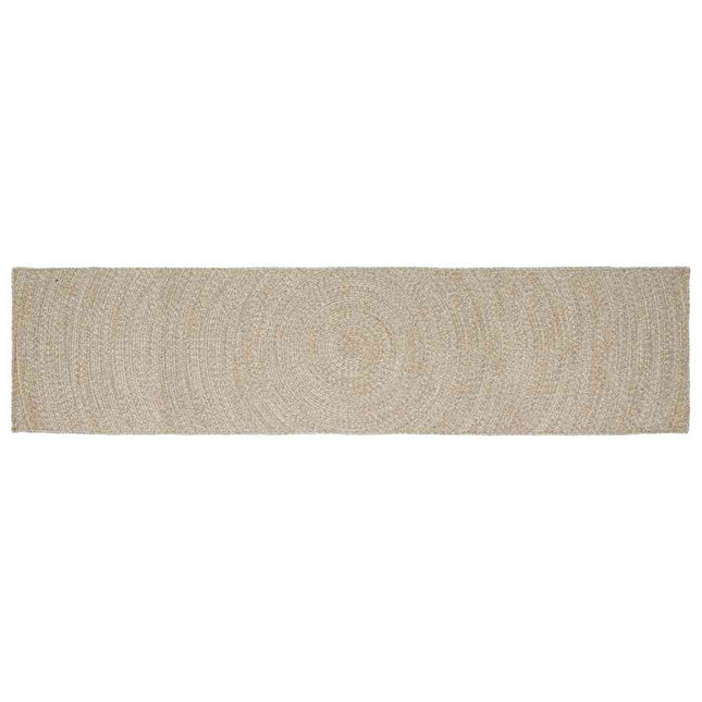 Område tæppe Natur og hvid 60 x 400 cm Jute