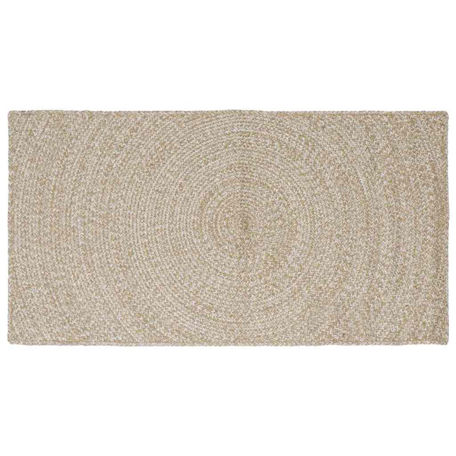 Område tæppe Natur og hvid 80 x 150 cm Jute