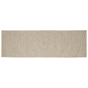 Områdetæpper Natur og hvid 80 x 250 cm Jute