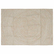 Områdetæpper Natur og hvid 140 x 200 cm Jute