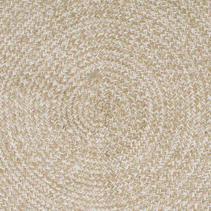 Områdetæpper Natur og hvid 240 x 240 cm Jute