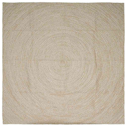 Områdetæpper Natur og hvid 240 x 240 cm Jute