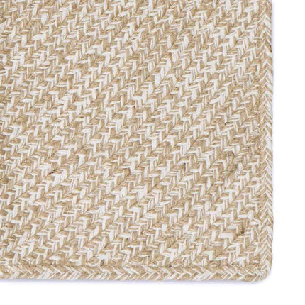 Områdetæpper Natur og hvid 240 x 340 cm Jute