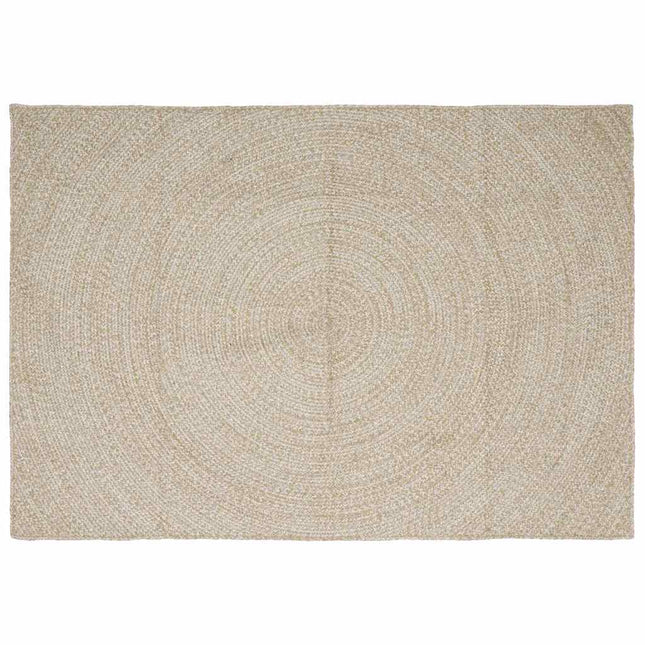 Område tæppe Natur og hvid 240 x 340 cm Jute
