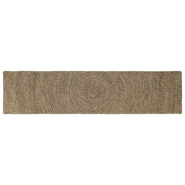 Områdetæpper Naturfarvet og sort 60 x 250 cm Jute