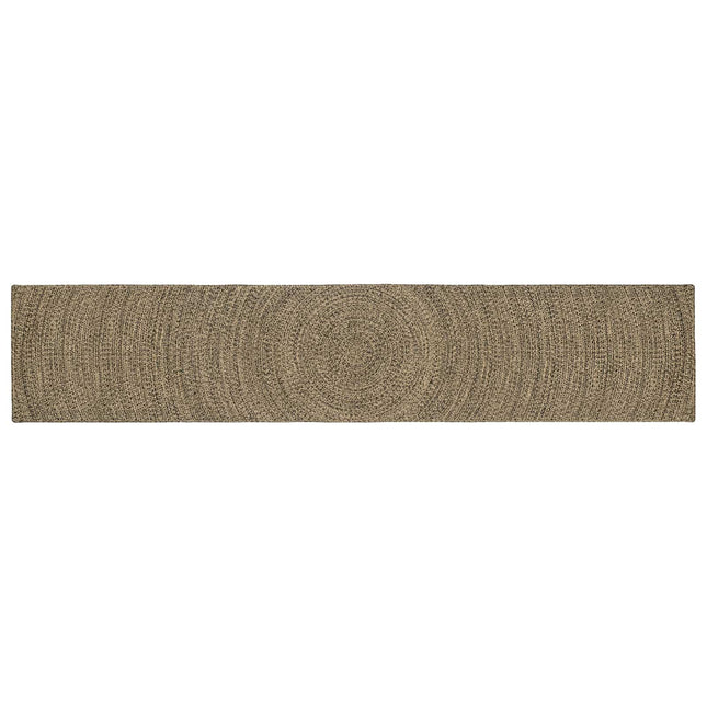 Områdetæpper Naturfarvet og sort 60 x 400 cm Jute