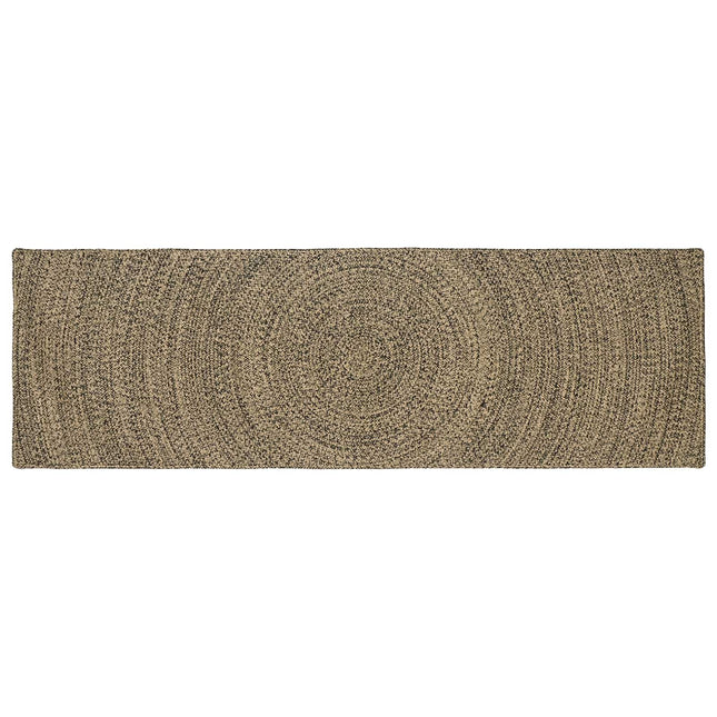 Områdetæpper Naturfarvet og sort 80 x 200 cm Jute