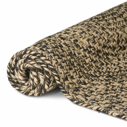 Områdetæpper Naturfarvet og sort 80 x 300 cm Jute