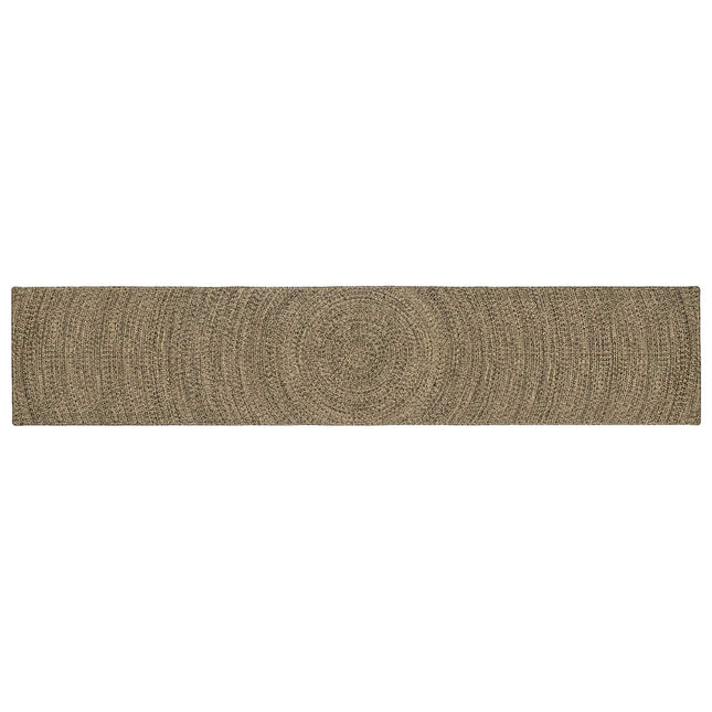 Områdetæpper Naturfarvet og sort 80 x 400 cm Jute