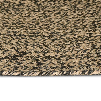 Områdetæpper Naturfarvet og sort 100 x 200 cm Jute