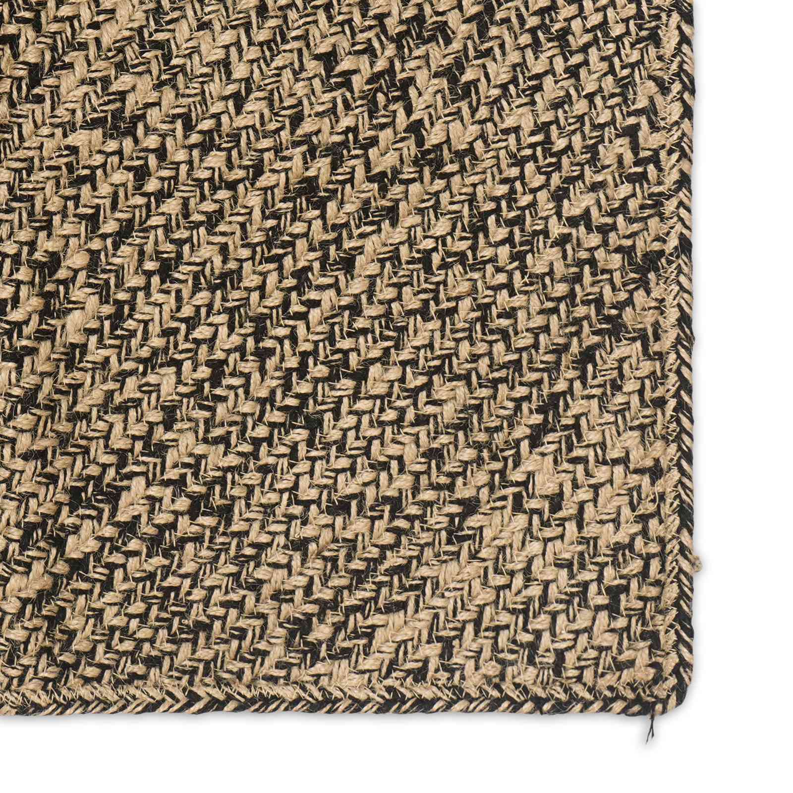 Områdetæpper Naturfarvet og sort 160 x 160 cm Jute