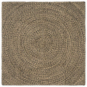 Områdetæpper Naturfarvet og sort 160 x 160 cm Jute