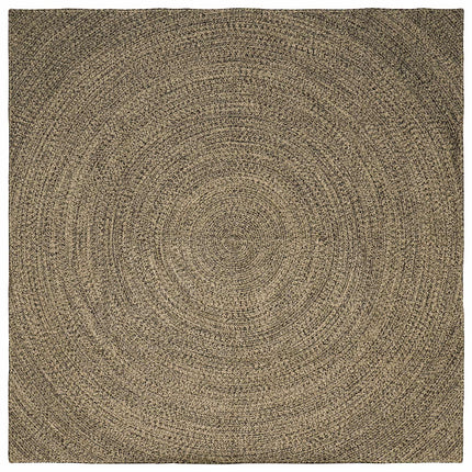 Områdetæpper Naturfarvet og sort 300 x 300 cm Jute