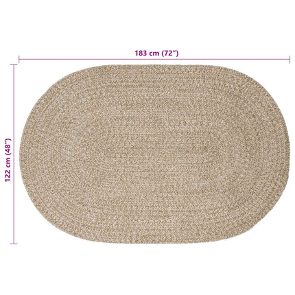 Områdetæpper Hvid 122 x 183 cm Jute