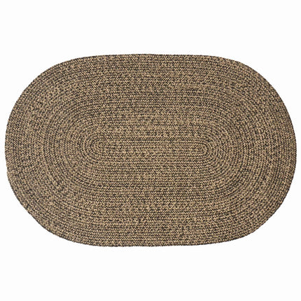 Områdetæpper Sort 122 x 183 cm Jute
