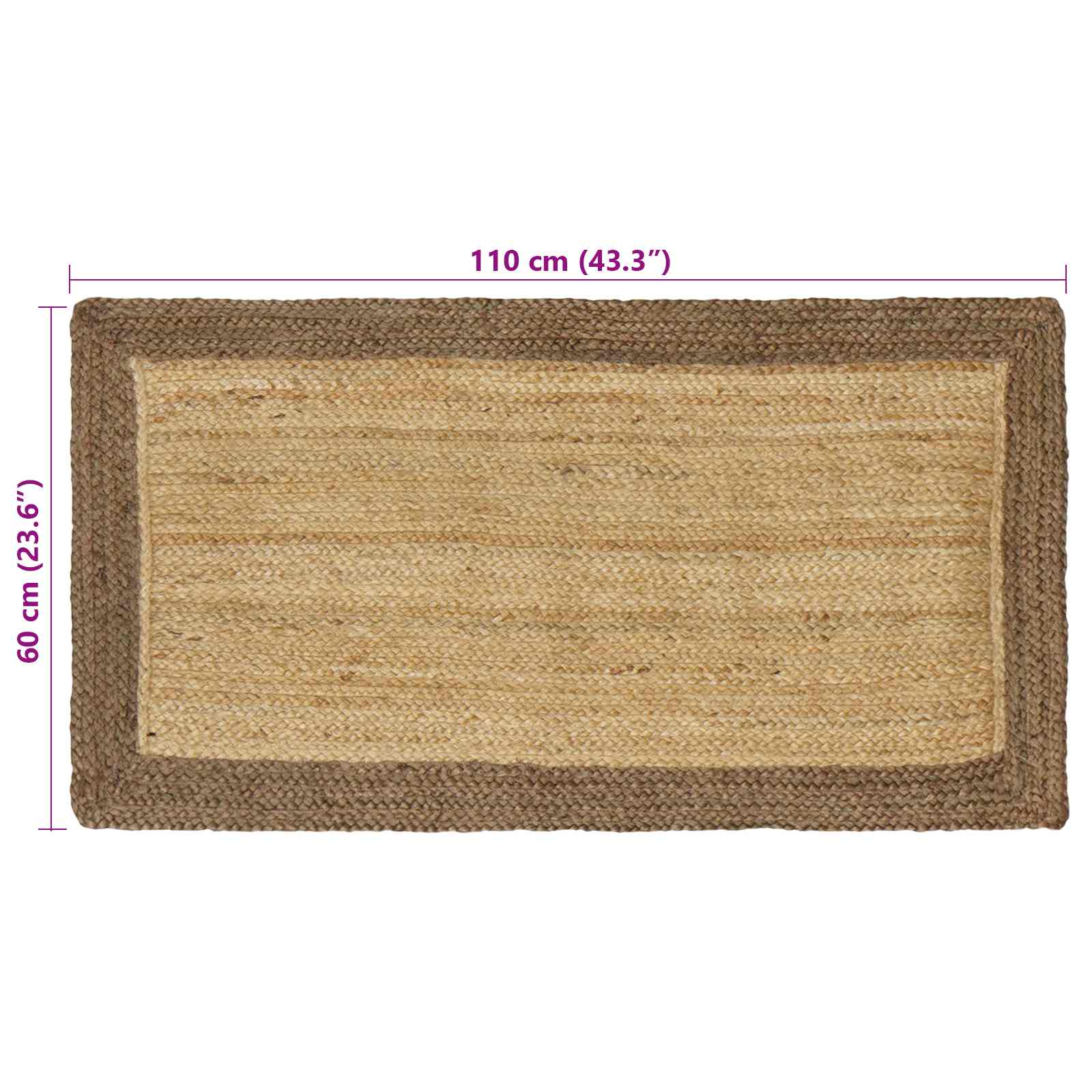 Områdetæpper Grå 60 x 110 cm Jute