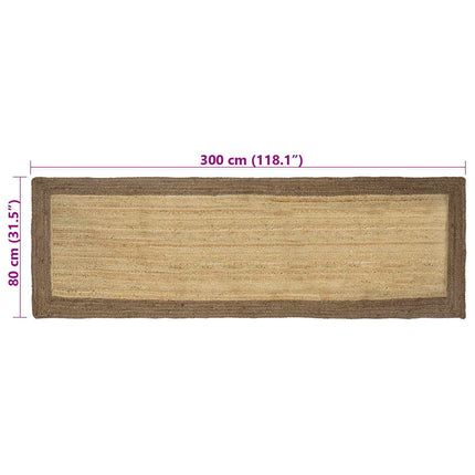 Område tæppe Grå 80 x 300 cm Jute