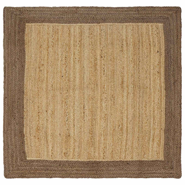 Område tæppe Grå 120 x 120 cm Jute