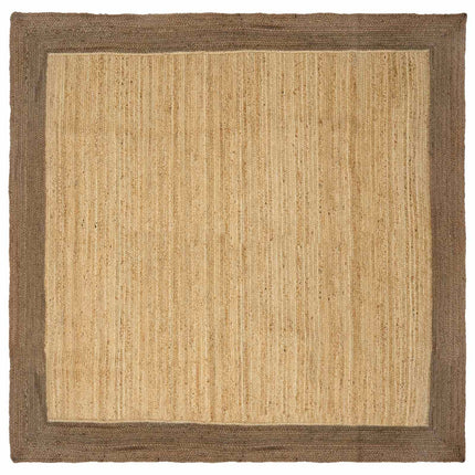 Område tæppe Grå 200 x 200 cm Jute