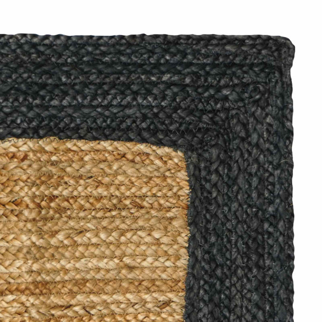 Område tæppe Mørkegrå 60 x 110 cm Jute