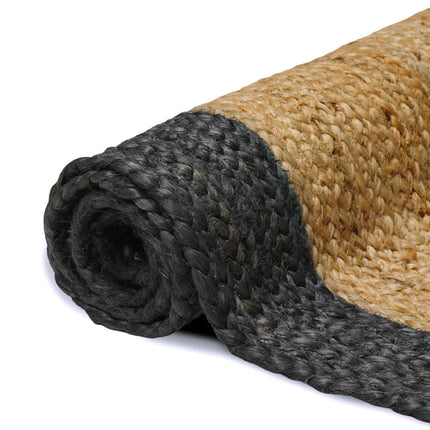 Område tæppe Mørkegrå 60 x 200 cm Jute