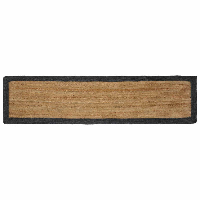 Område tæppe Mørkegrå 60 x 250 cm Jute
