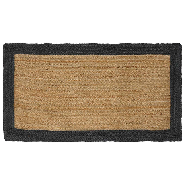 Område tæppe Mørkegrå 80 x 150 cm Jute