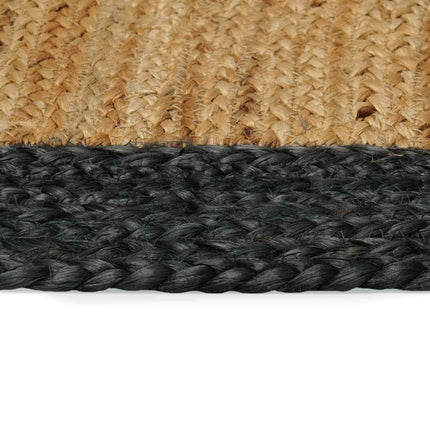 Område tæppe Mørkegrå 240 x 240 cm Jute