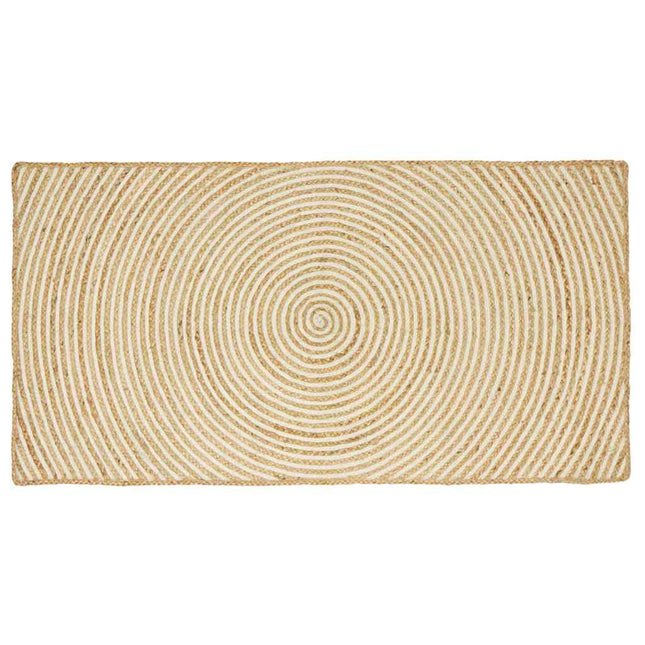 Område tæppe Hvid 80 x 150 cm Jute