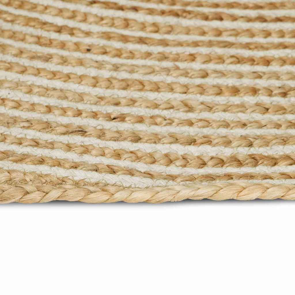 Tæppe Natur og hvid 80 x 250 cm Jute