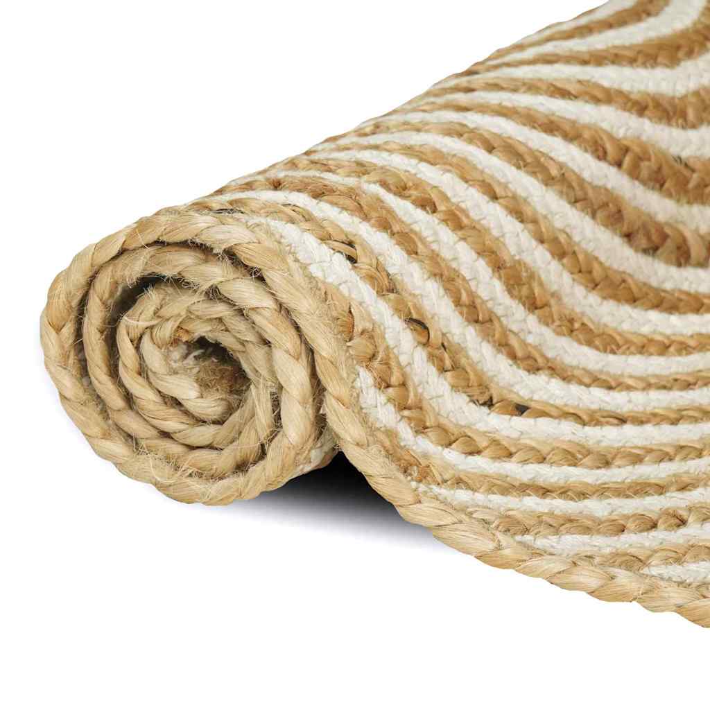 Tæppe Natur og hvid 80 x 250 cm Jute