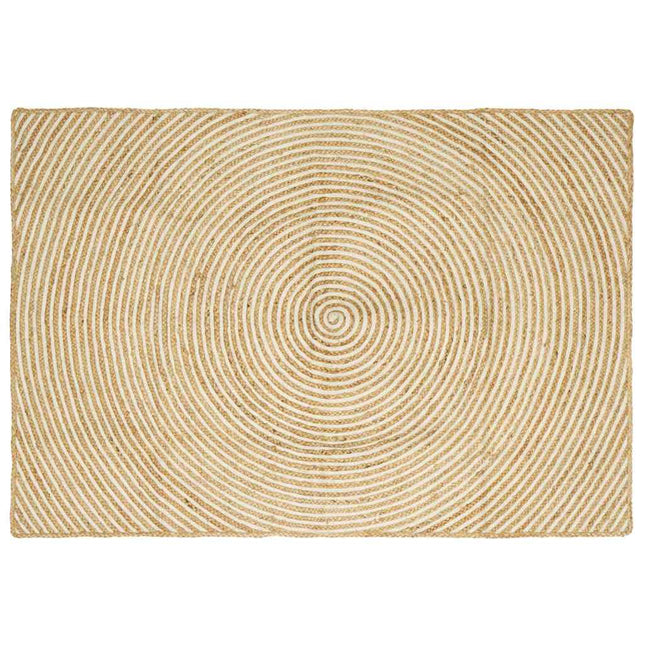 Område tæppe Hvid 120 x 170 cm Jute
